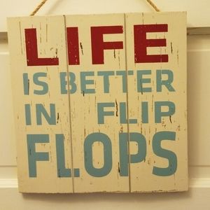 Decorative Wood Painted Distressed Sign